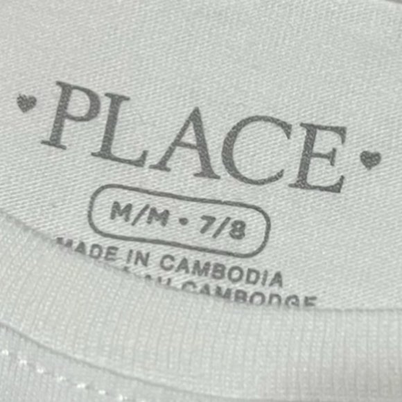 The Childrens Place Girls PWR Graphic Tee WHITE Short Sleeve- M (7/8) NWT - Picture 3 of 5